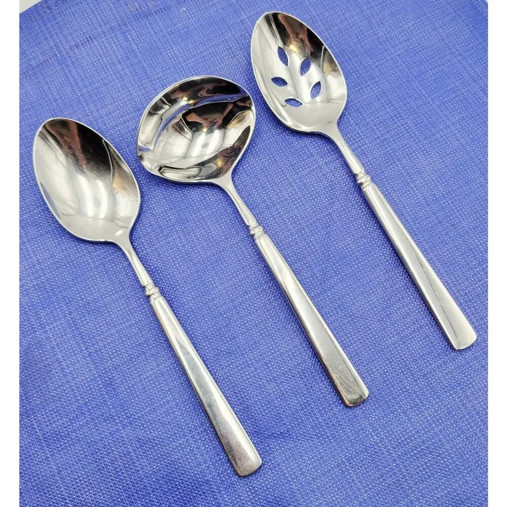 Oneida Easton Cube Set of 3 Hostess Serving Set Vintage CUBE mark